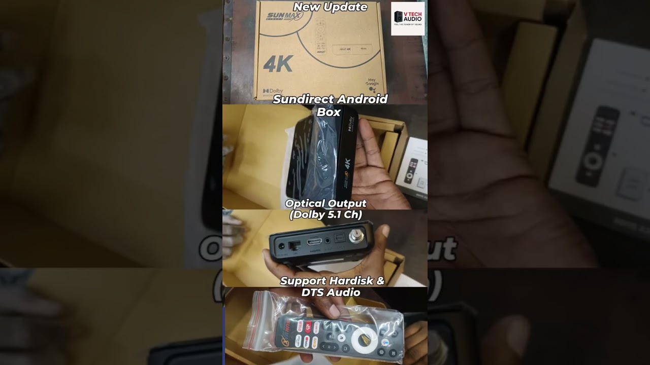 Sundirect New Setup box (Android box Support Dolby /DTS Audio/Optical Out/Digital Arc #androidtv