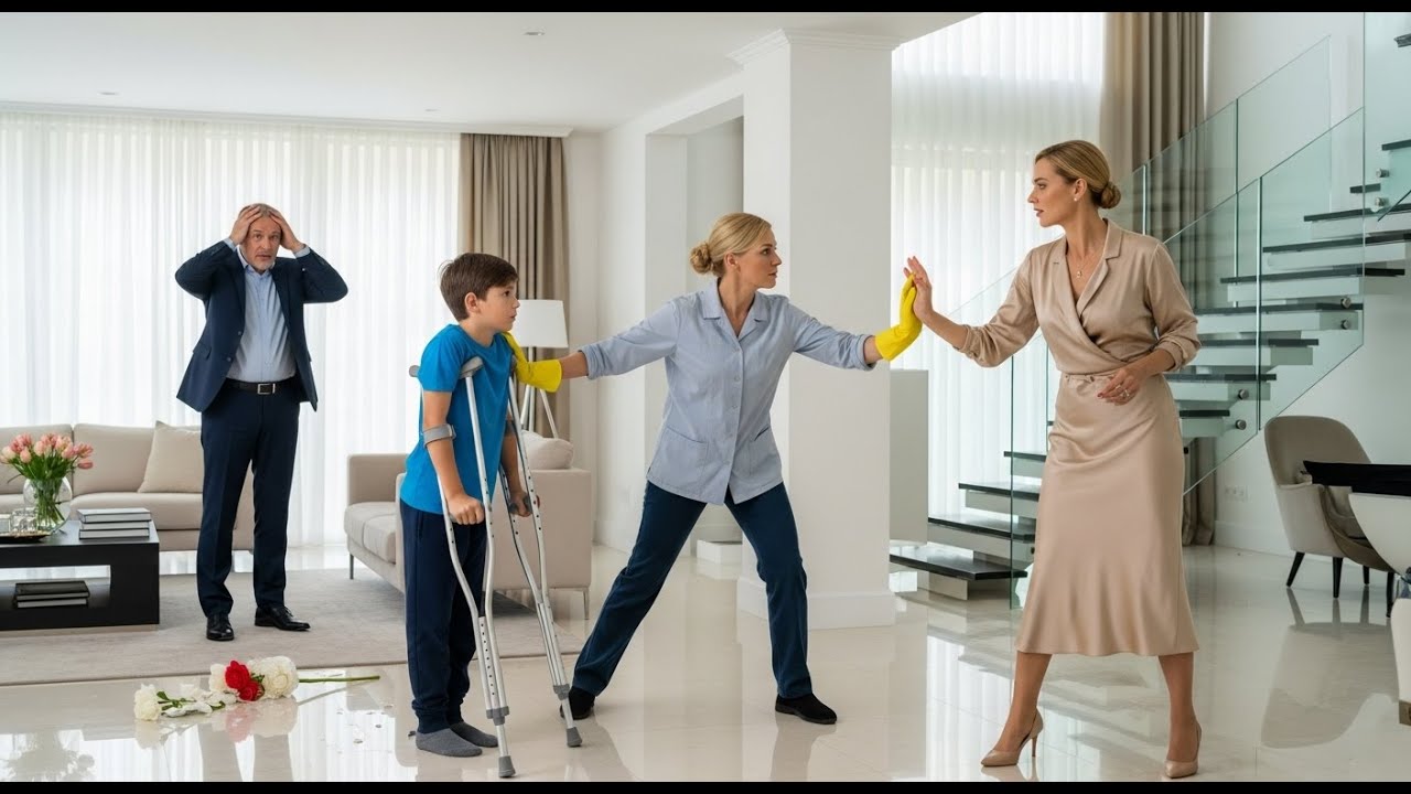 „Nu-l mai atinge!”, a strigat menajera… Mama vitregă s-a jenat în fața milionarului.
