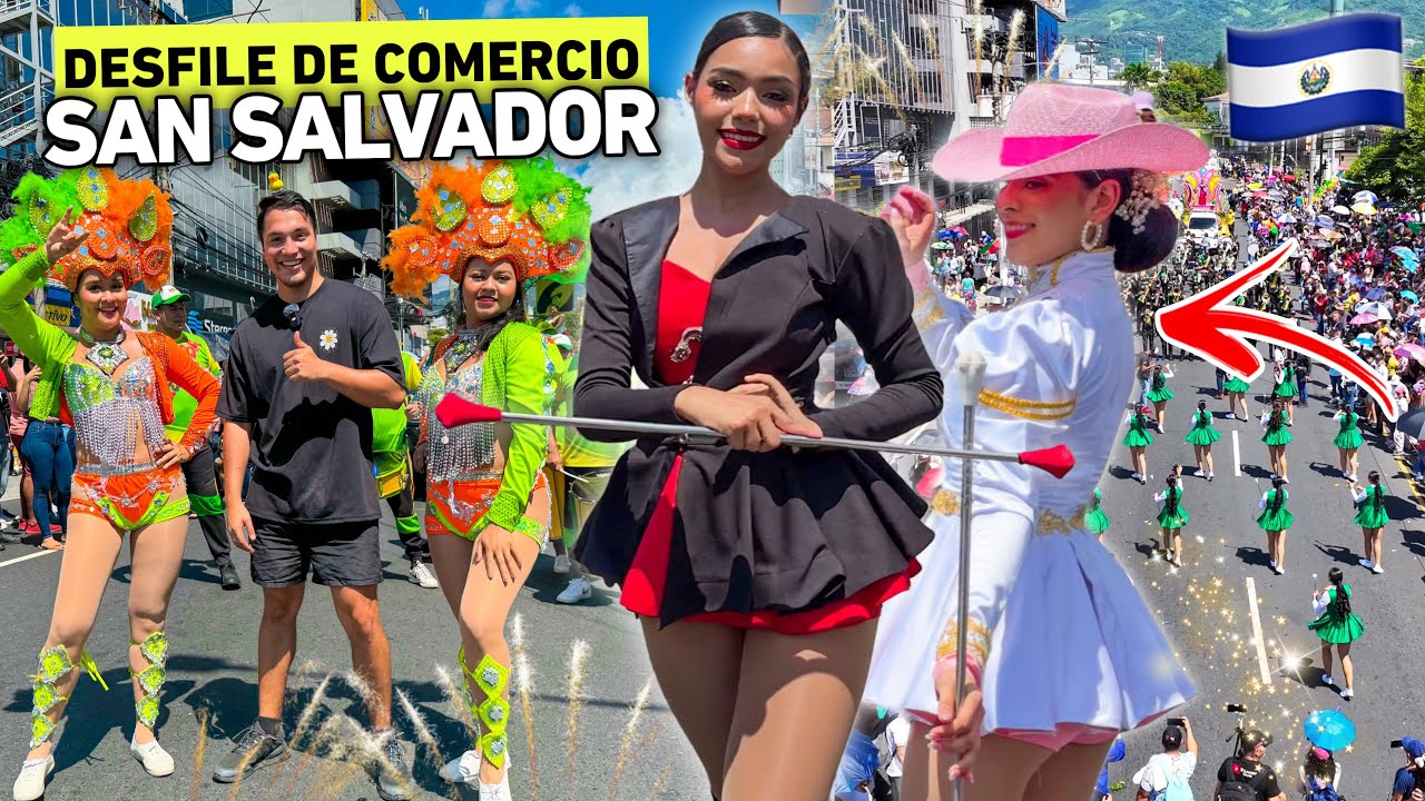 Así se vivió el DESFILE del COMERCIO en SAN SALVADOR 🇸🇻🥳 ¡Fuera de control! 😱