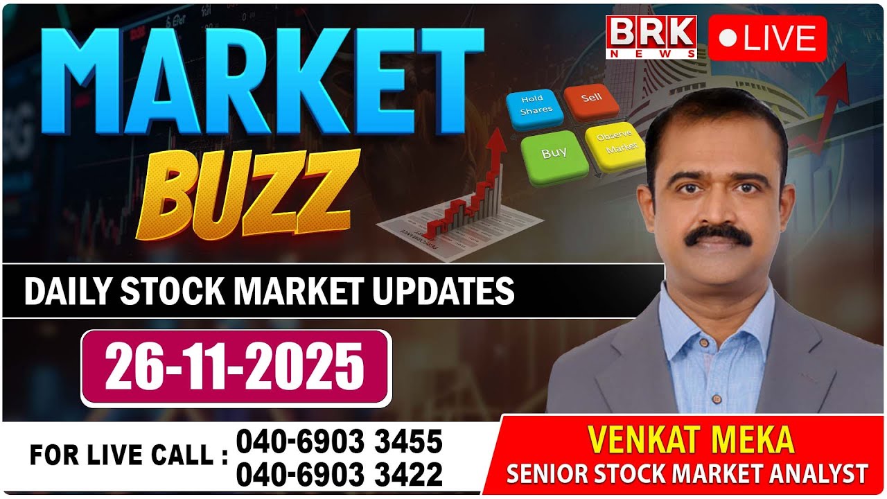 🔴LIVE : MARKET BUZZ | Daily Stock Market Updates || BRK News