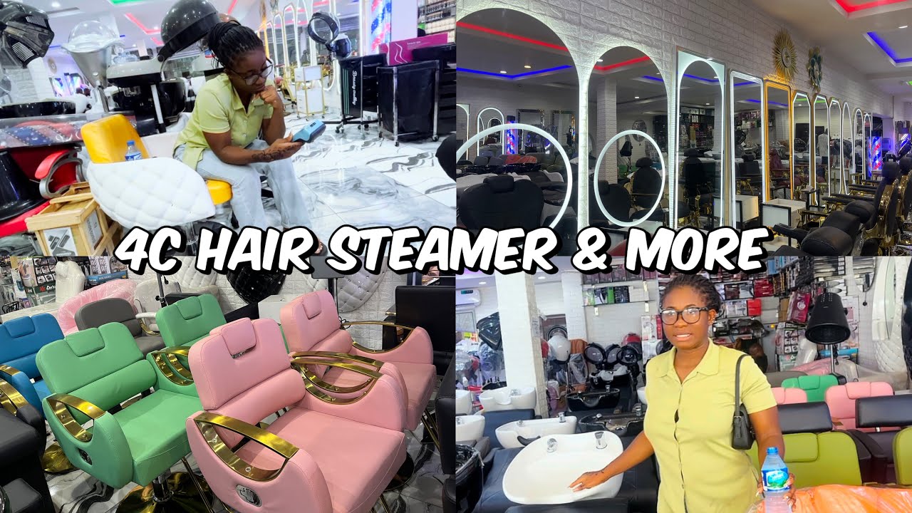 Preparing for my shop opening-shop luxury salon equipment in Abuja biggest showroom