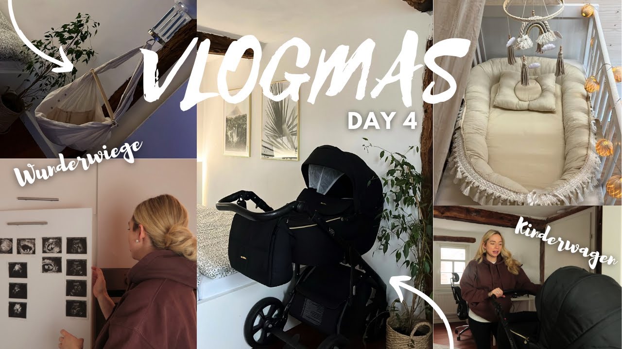 VLOGMAS Day 4 | Kinderwagen & Wunderwiege | Wäsche waschen & Wocheneinkauf