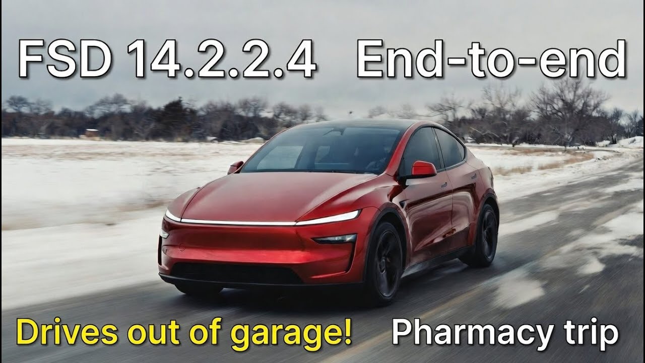 Tesla's new FSD version drove out of my garage and to the pharmacy