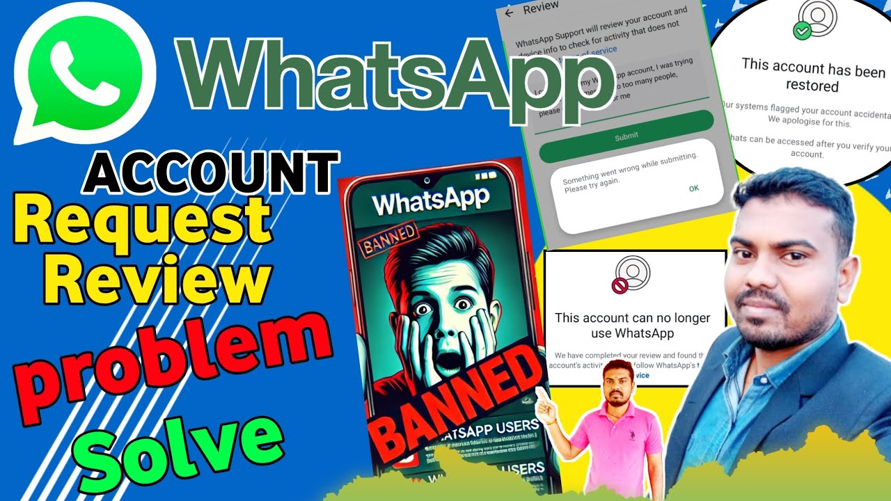 whatsapp review submit problem ! This account can no use whatapp ! Request a review !  Check status
