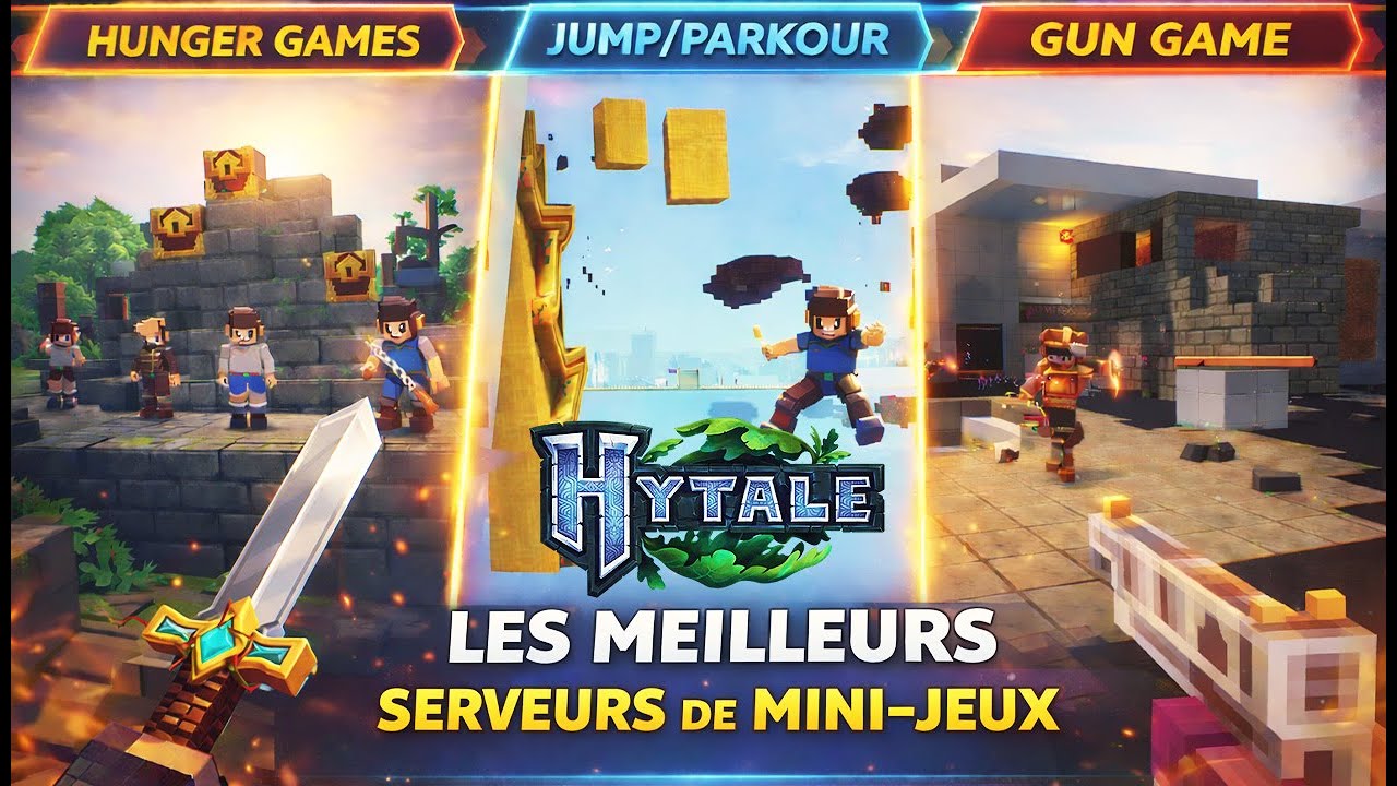 Hytale - Les MEILLEURS Serveurs de MINI-JEUX ! [HungerGames, Jump, Shooter, SkyWars...]