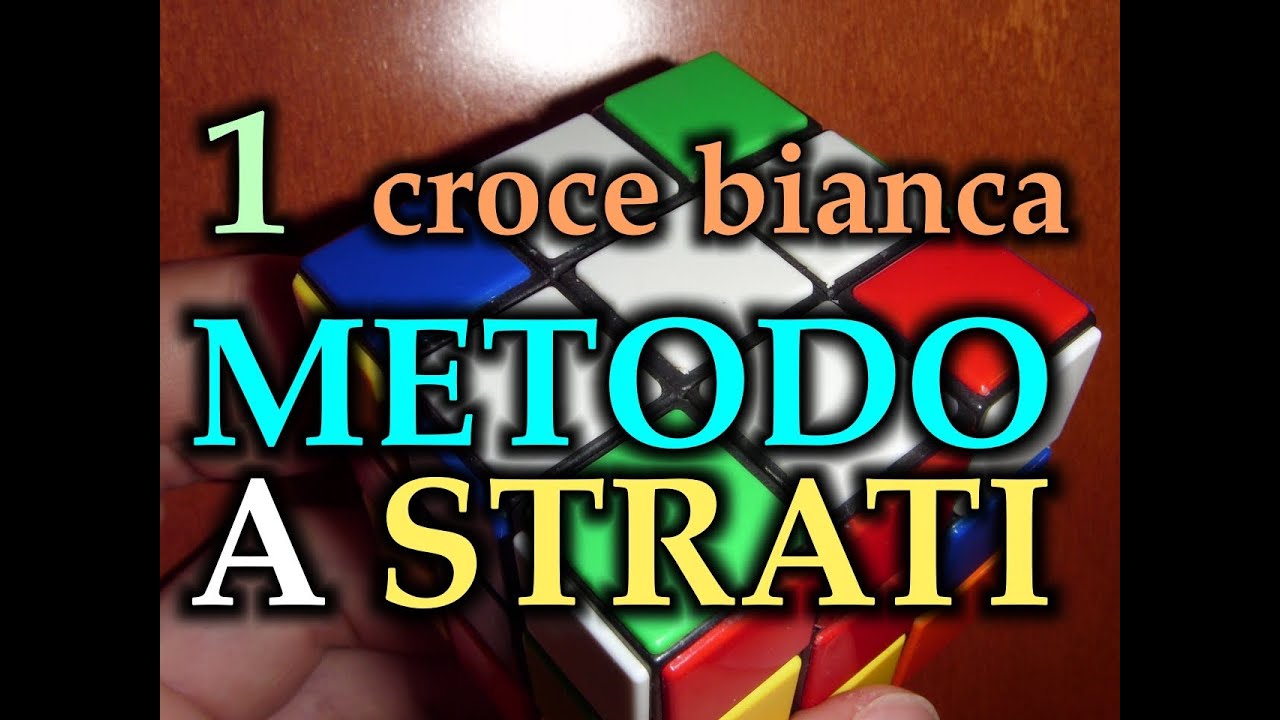 Soluzione CUBO di RUBIK Facile Metodo a Strati COMPLETO CROCE BIANCA Passo 1 Guida Tutorial