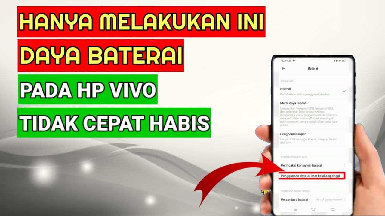 Cara Mengatasi Daya Baterai HP VIVO Cepat Habis || Update Android 11