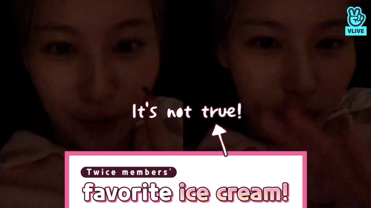 (ENG sub) [VLIVE] TWICE - SANA talking about her favorite ice cream flavor