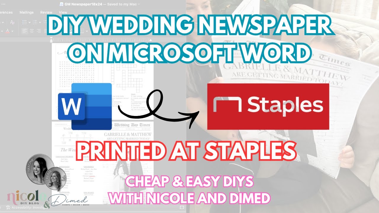 How to Make a Wedding Newspaper in Microsoft Word and Print at Staples for CHEAP!