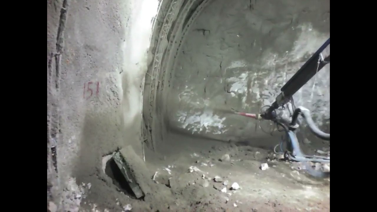Shotcrete Application inside Tunnel 02 for Standard Gauge Railway Line Morogoro Kilosa in Tanzania