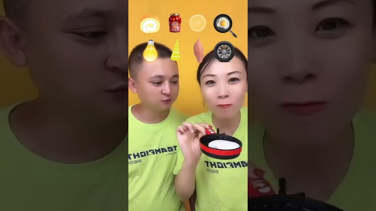 Couple Eating Emojis Challenge | #asmr #food #shorts