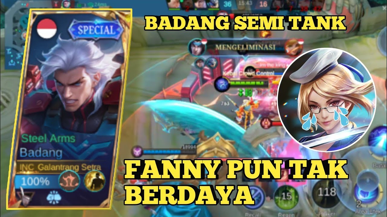 Badang gameplay | Fanny auto tak bisa gerak #badangtank #badangcombo 
