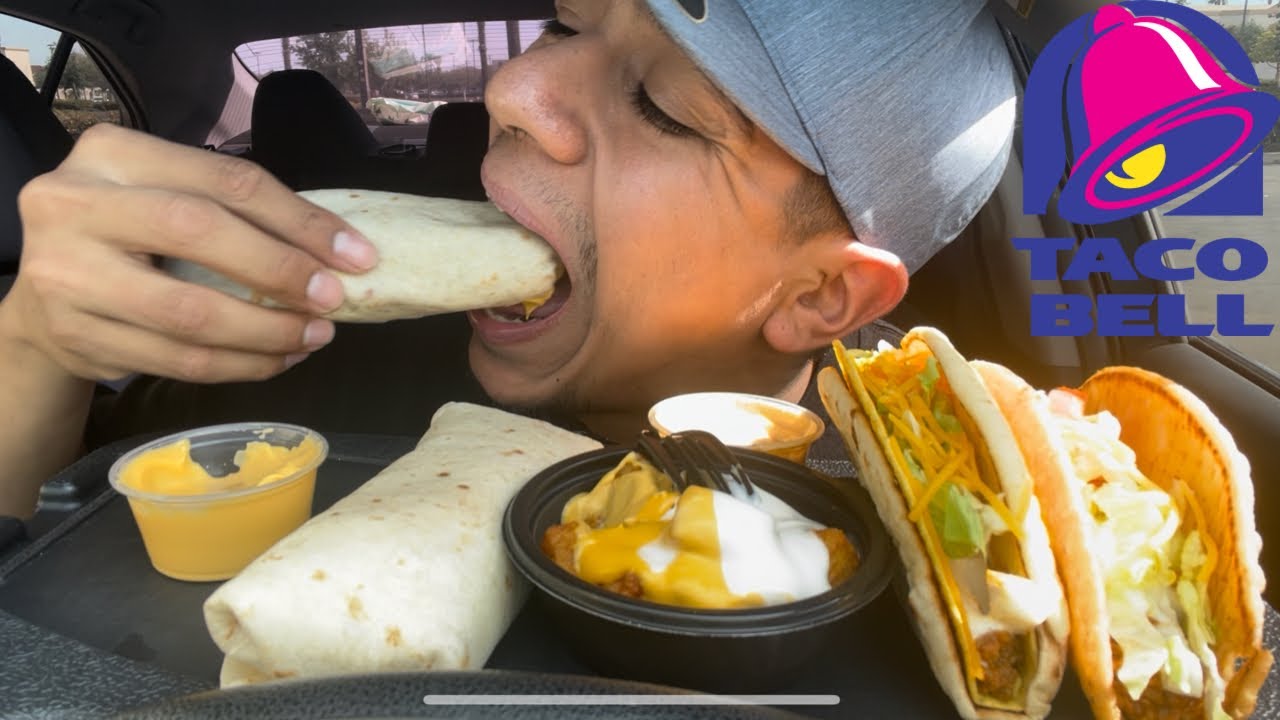 Taco bell classic cheesy doubble beef burrito+Chalupa supreme+Cheesy Gordita Crunch mukbang