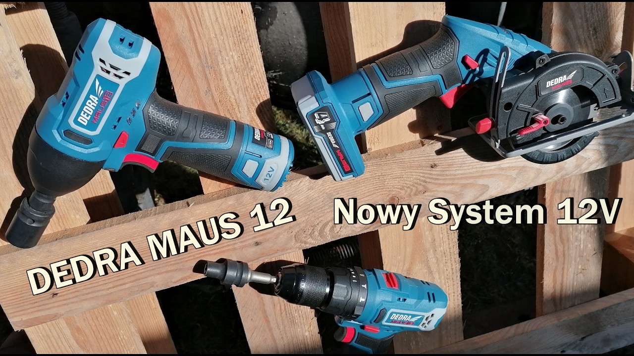 Nowy System DEDRA MAUS 12V, wkrętarka, klucz udarowy, mini pilarka