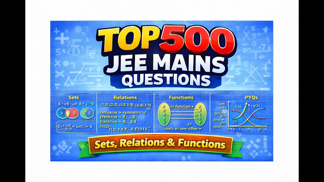 Sets, Relations & Functions – Top 500 JEE Mains Maths Questions | Must-Solve