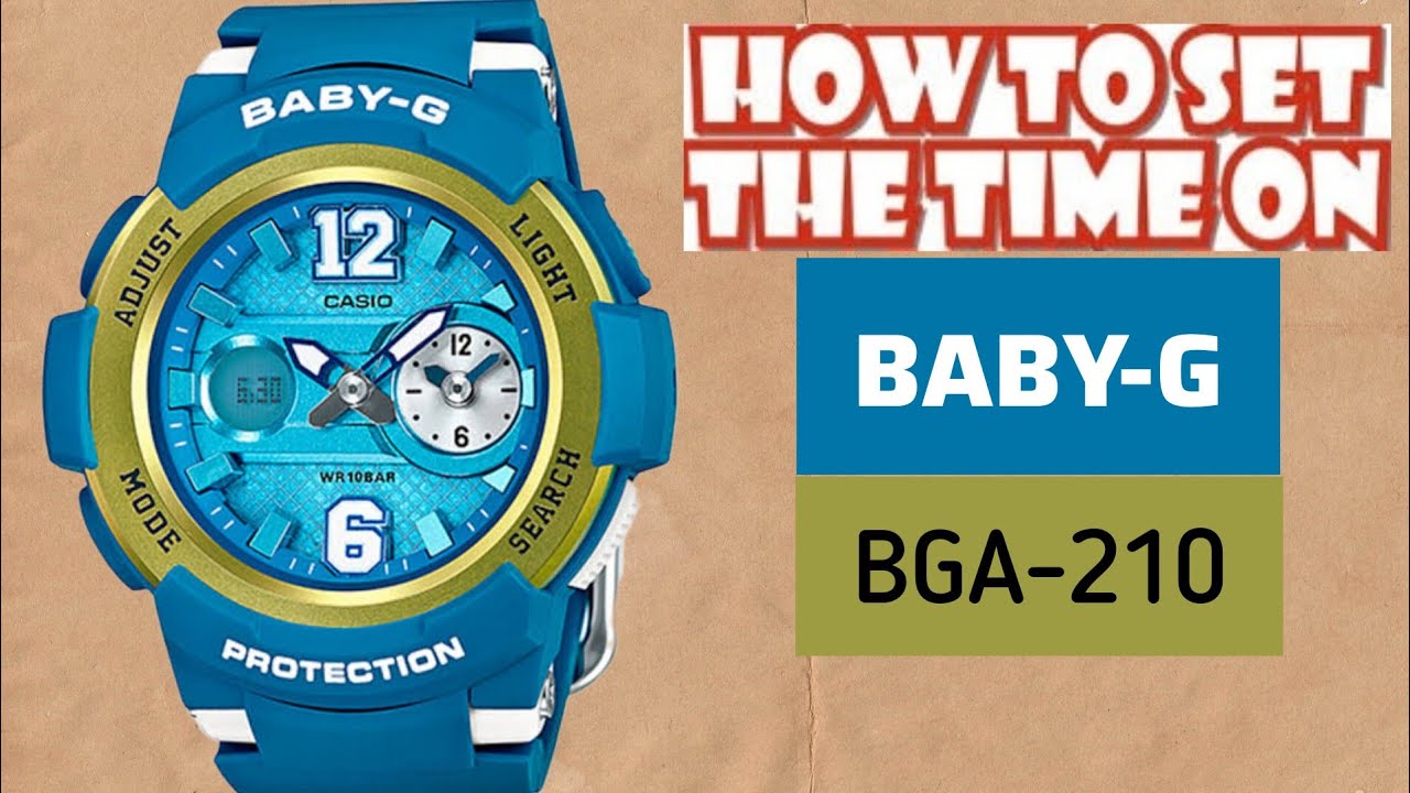 How To Setting Digital TIME and Analog Time on Casio Baby-G BGA-210 Watch