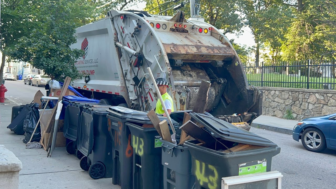 Garbage Truck VS. Insane Boston Trash Piles
