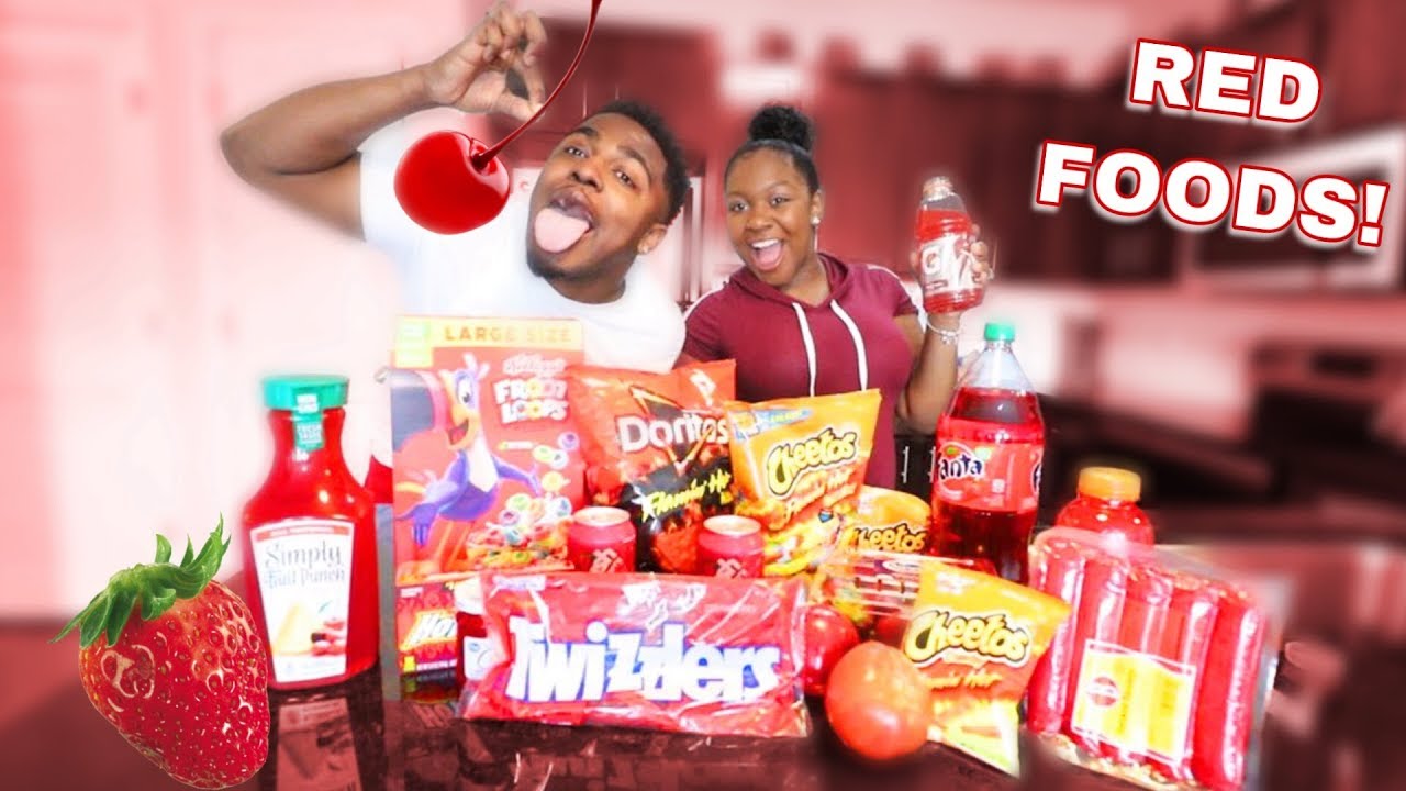 We Only Ate RED FOODS For 24 HOURS! (CHALLENGE)
