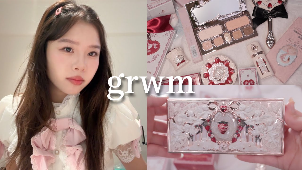 flower knows strawberry cupid collection + k-idol grwm 🍓✨