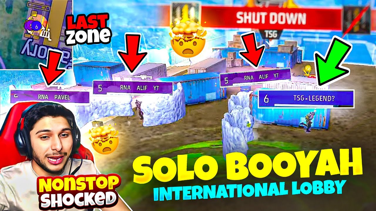 SOLO BOOYAH AGAINST 🇻🇳🇮🇩🇧🇷 - 1vs3 Clutch In Last Zone 😳 Nonstop Gaming Shocked 😱 TsgLegend Free Fire