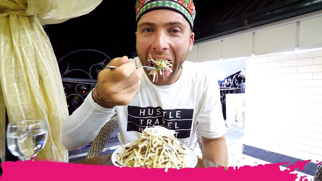 Exotic UZBEKISTAN FOOD - Horse Salad & Vodka + Silk FACTORY TOUR | Termez, Uzbekistan