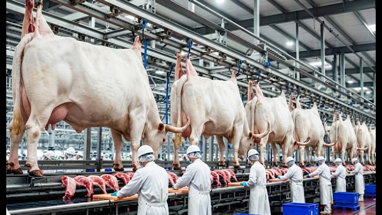 Is This the FUTURE of Leather Production Inside a White Bull Horn Factory? | Factory Secrets.