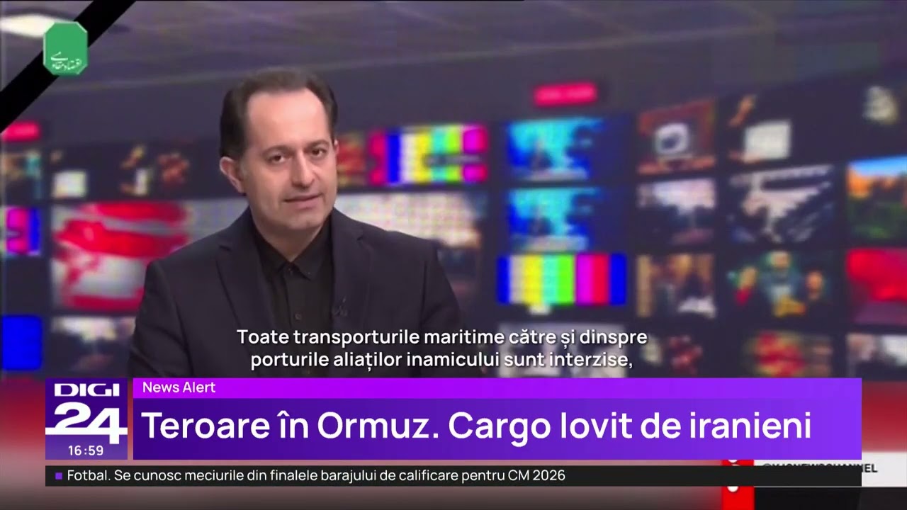 Teroare &icirc;n Str&acirc;mtoarea Ormuz: O navă cargo a luat foc după un atac al iranienilor