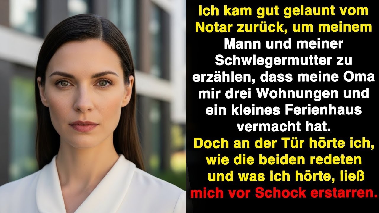 Ich kam glücklich vom Notar zurück, doch dann hörte ich den Plan meines Mannes mit seiner eigenen M