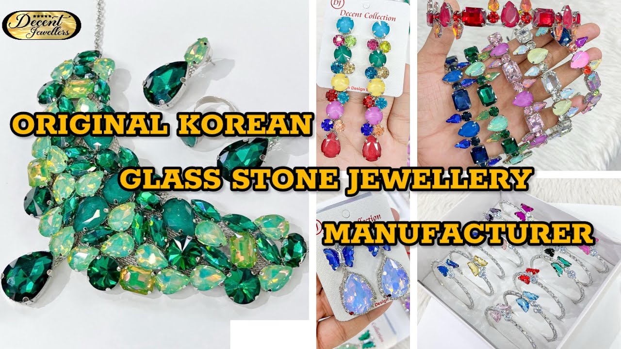 Jewellery Starting From ₹30 Only😱 | Korean Glass Stone Jewellery Manufacturer | Decent Jewellers