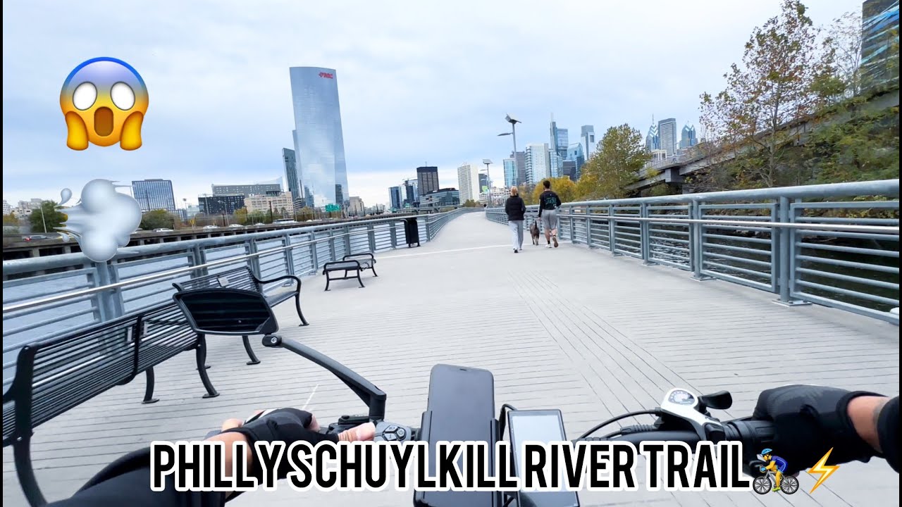 RIDING PHILLY SCHUYLKILL RIVER TRAIL ON A EBIKE ⚡️| GHOSTCAT F3 | DOWNTOWN PHILLY