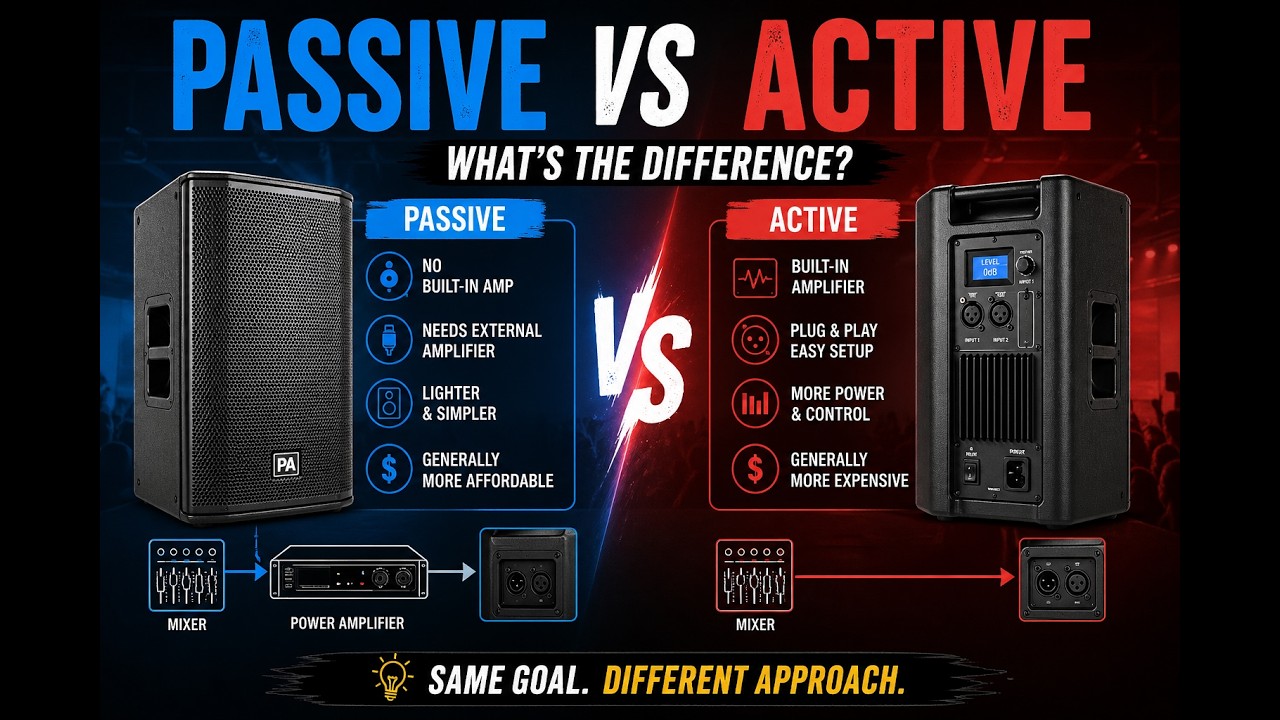 Passive vs Active PA Speakers - The Difference and What Caused The Big Change