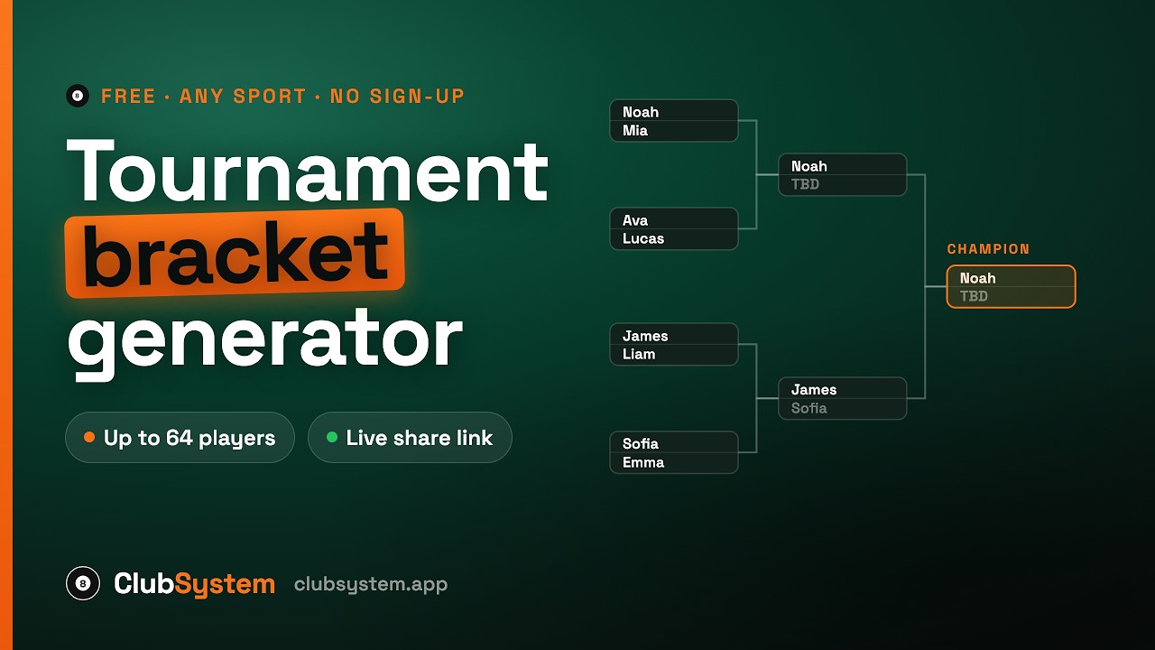 Free Tournament Bracket Generator &mdash; Single-Elimination Bracket in Under a Minute