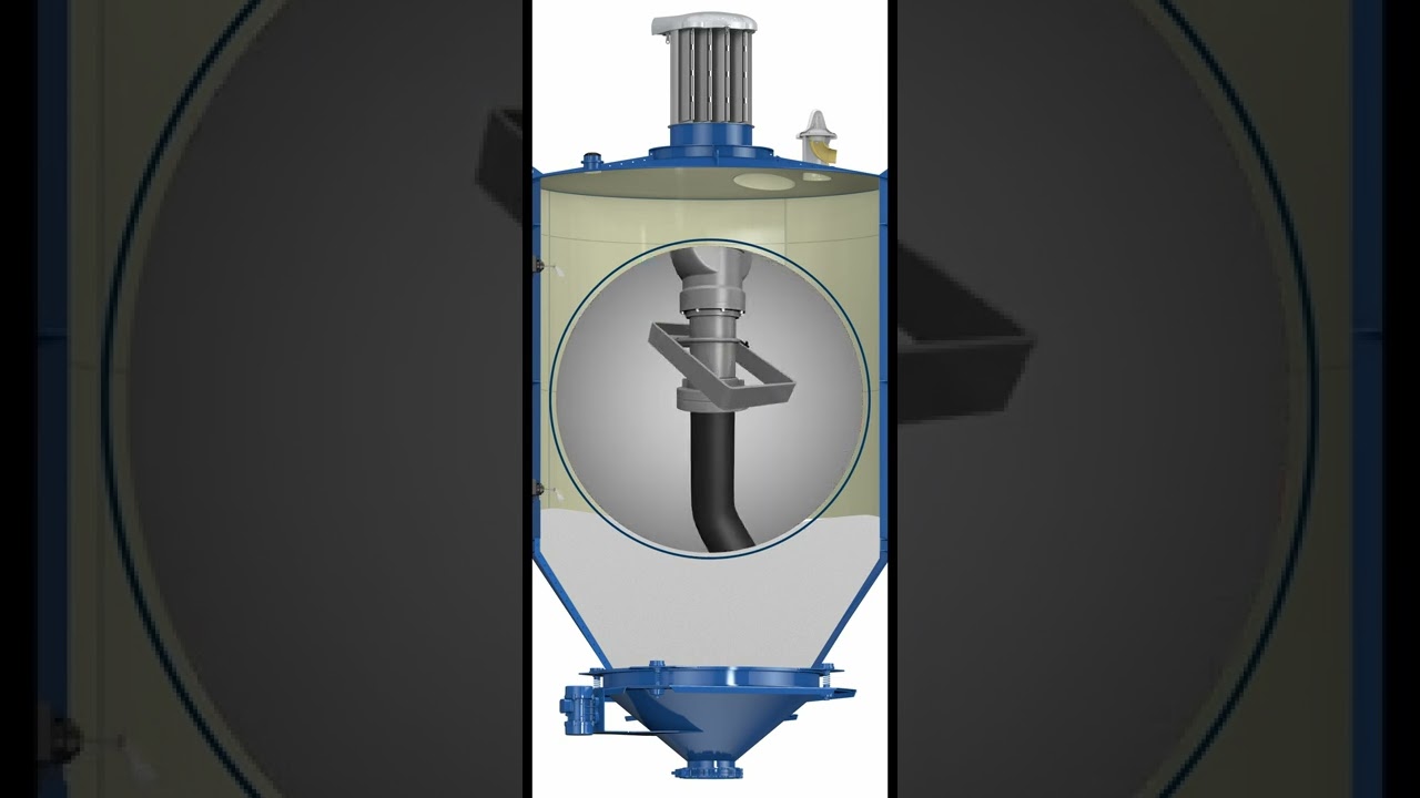 Silobefüllung-Animation - Entstehung von Unterdruck im Silo durch einstürzendes Material (KCS 04)