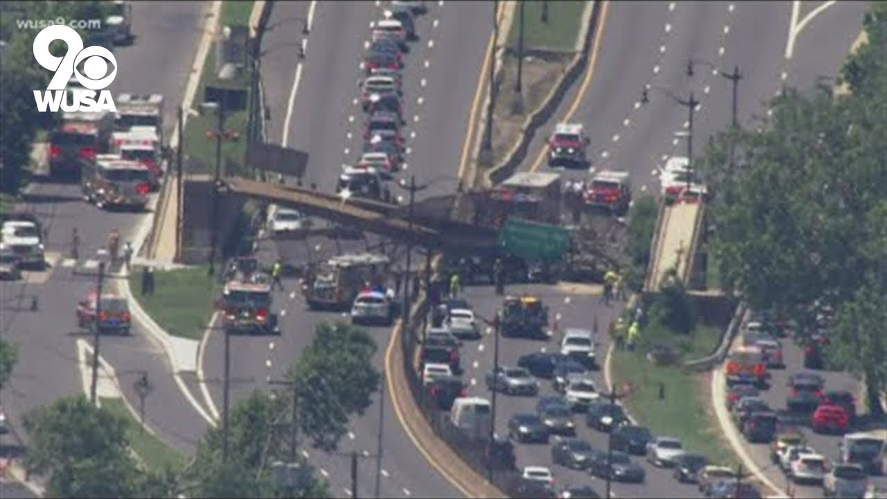 3 injured after pedestrian bridge collapses in Northeast DC