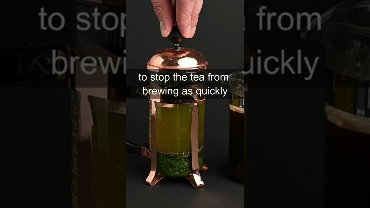 Brewing tea in a French Press #shorts