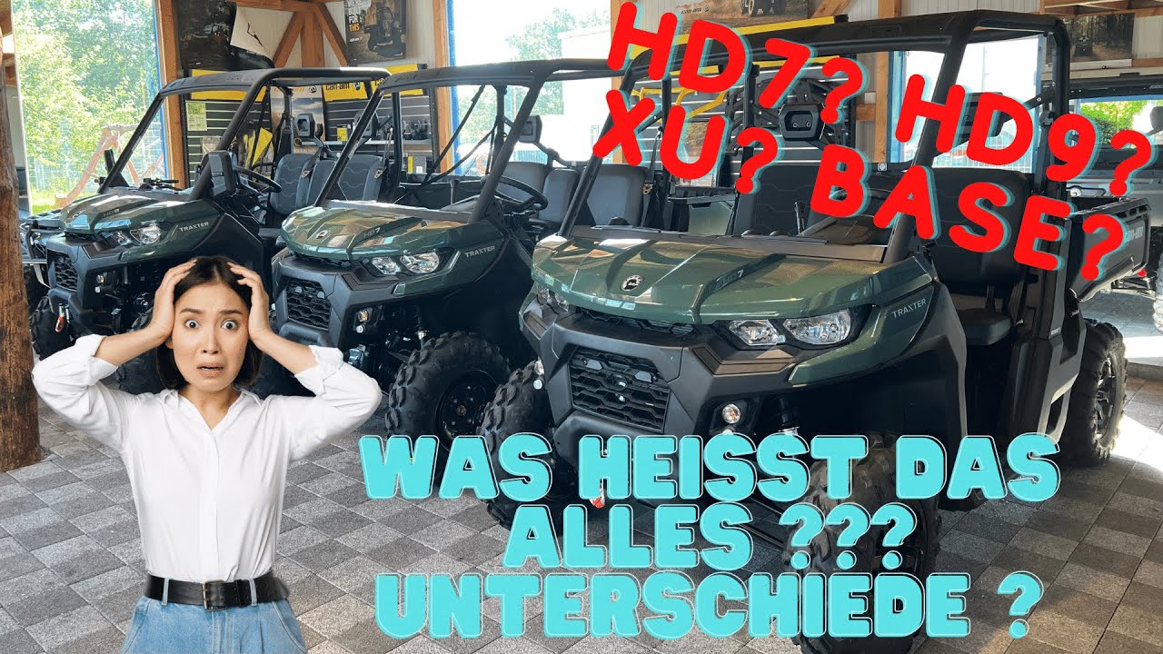 Can Am Traxter HD7 Vergleich BASE mit XU & Unterschiede zu HD9. Soundvergleich zwischen HD7 & HD9