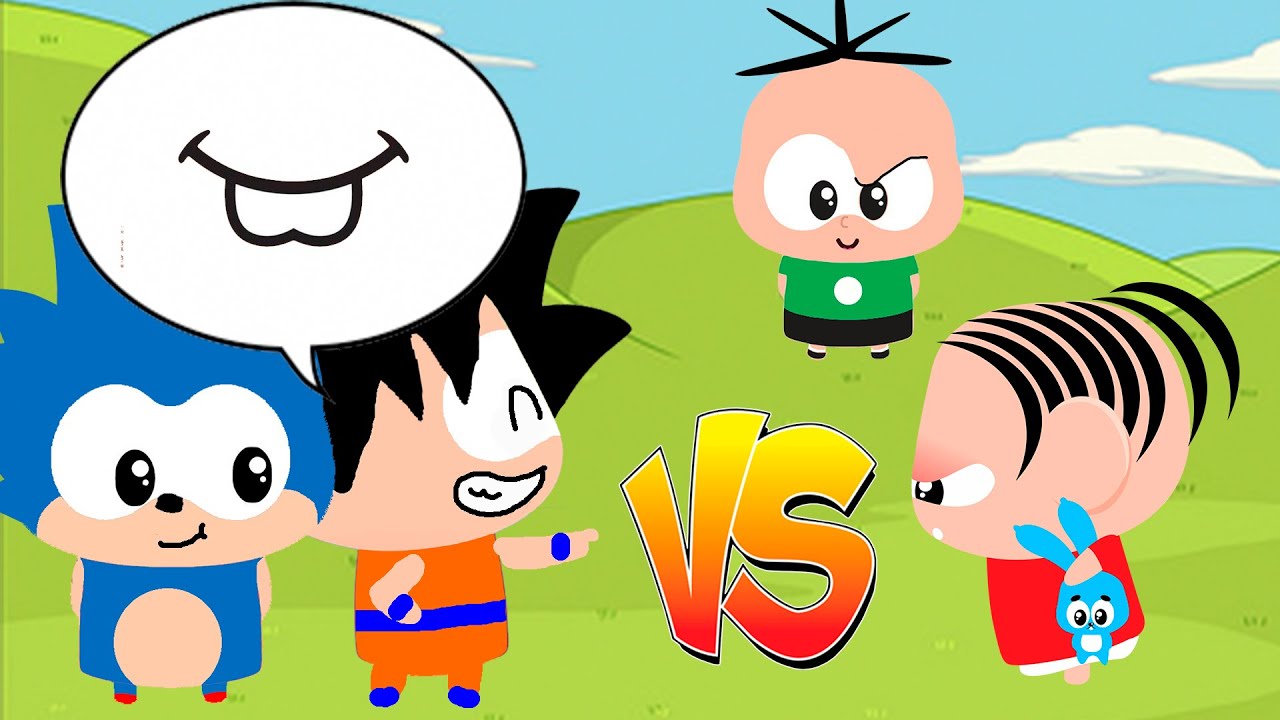 Sonic toy e Goku toy VS Monica