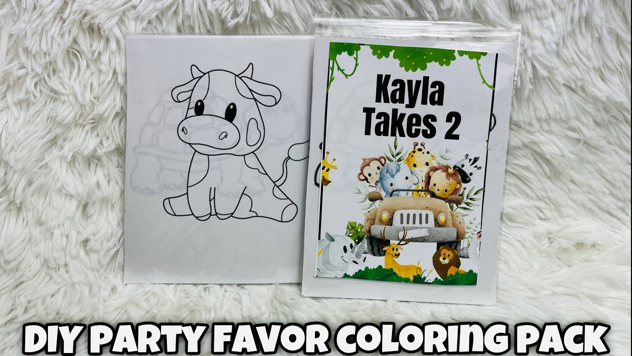 DIY party favor coloring pack🎉🎁