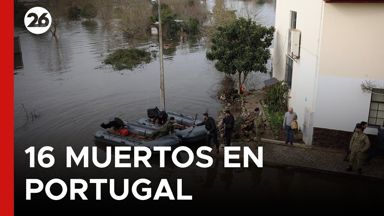 🇵🇹 MUERTES POR EL TEMPORAL | 16 victimas en Portugal