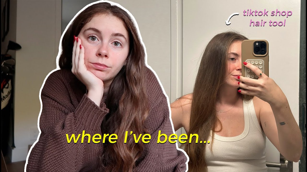 why I haven't been uploading... (a chatty vlog!) + trying a new hair tool from tiktok shop