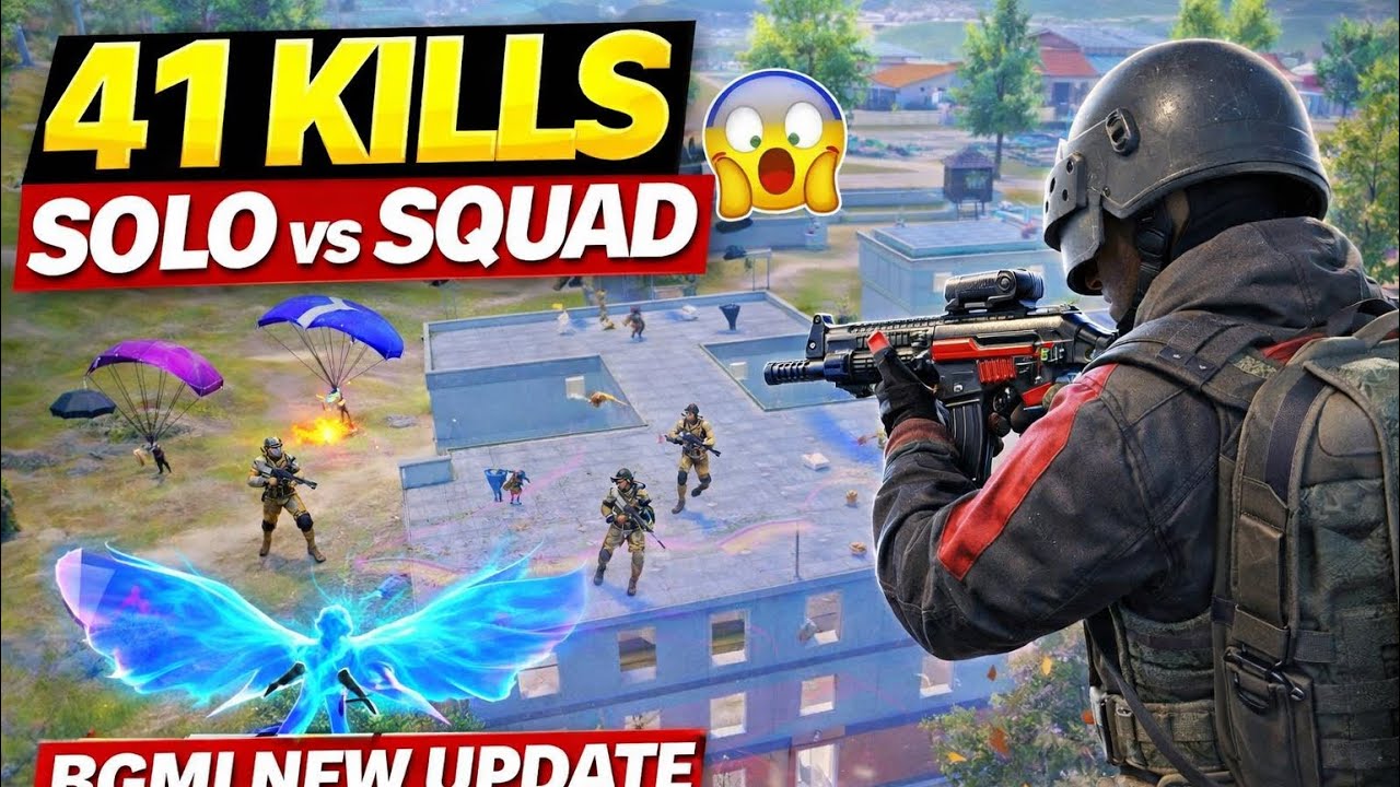 41 KILLS SOLO vs SQUAD 😱 | BGMI New Update Gameplay | Season Best Match