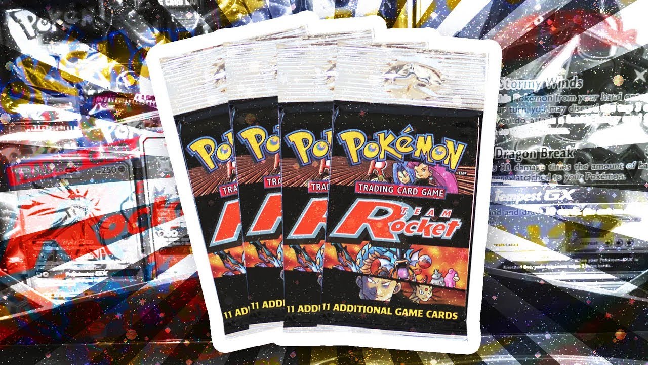 ERROR HUNTING - Opening 4x UNWEIGHED Team Rocket LONG Pokemon Booster Packs !!!