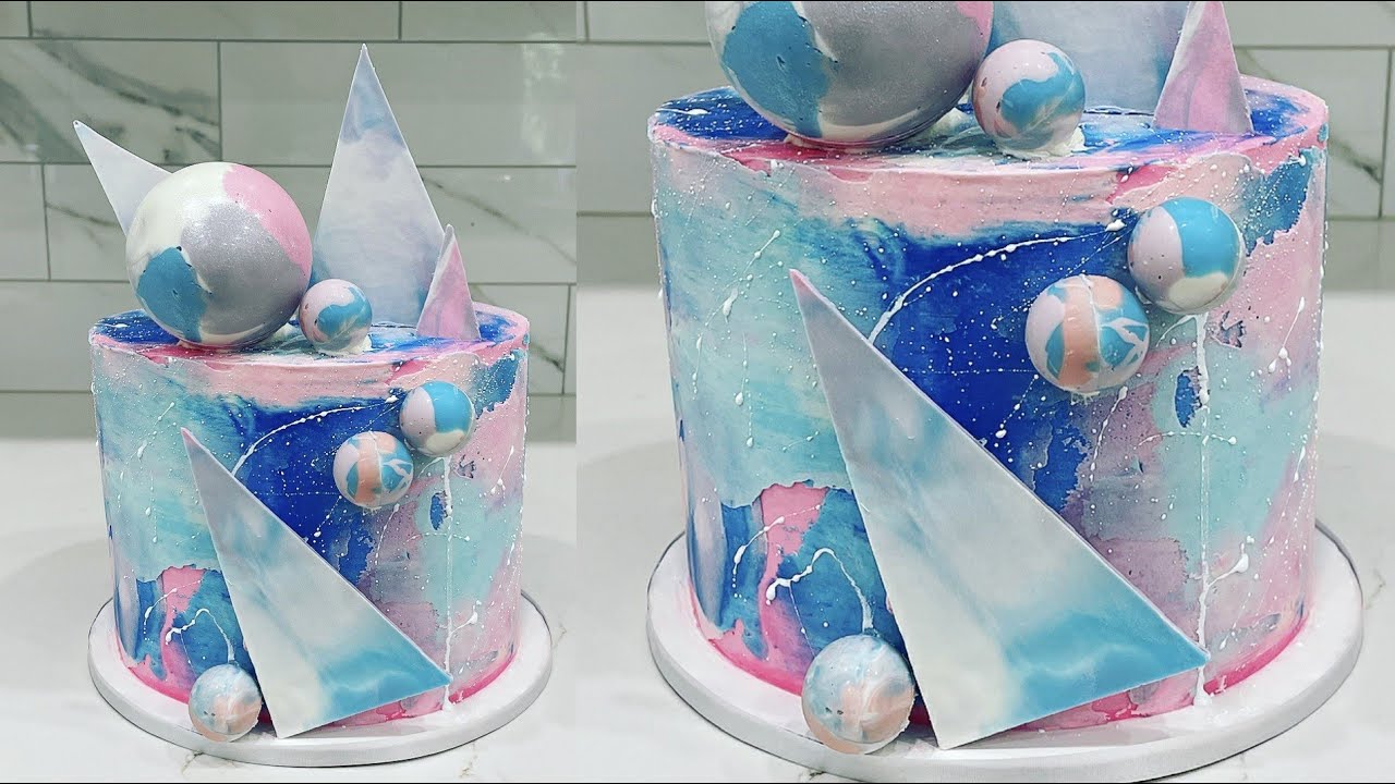 How to make a OUTERSPACE geometric CAKE