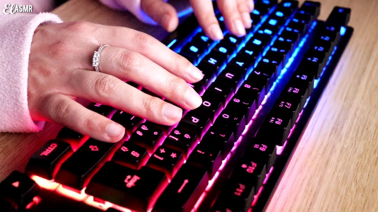 ASMR Keyboard Sound with Slow and Fast typing. [No Talking]