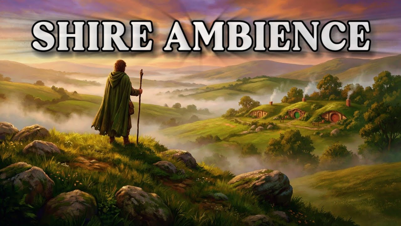 Relaxing Morning in a Hobbit Village 🌿 Cozy Shire Ambience & Flute Music | Study, Read [Day 1]