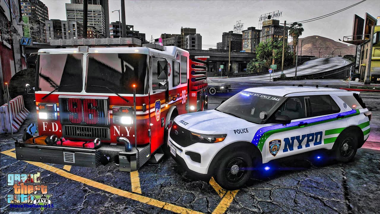 Playing GTA 5 As A POLICE OFFICER City Patrol| NYPD|| GTA 5 Lspdfr Mod| 4K