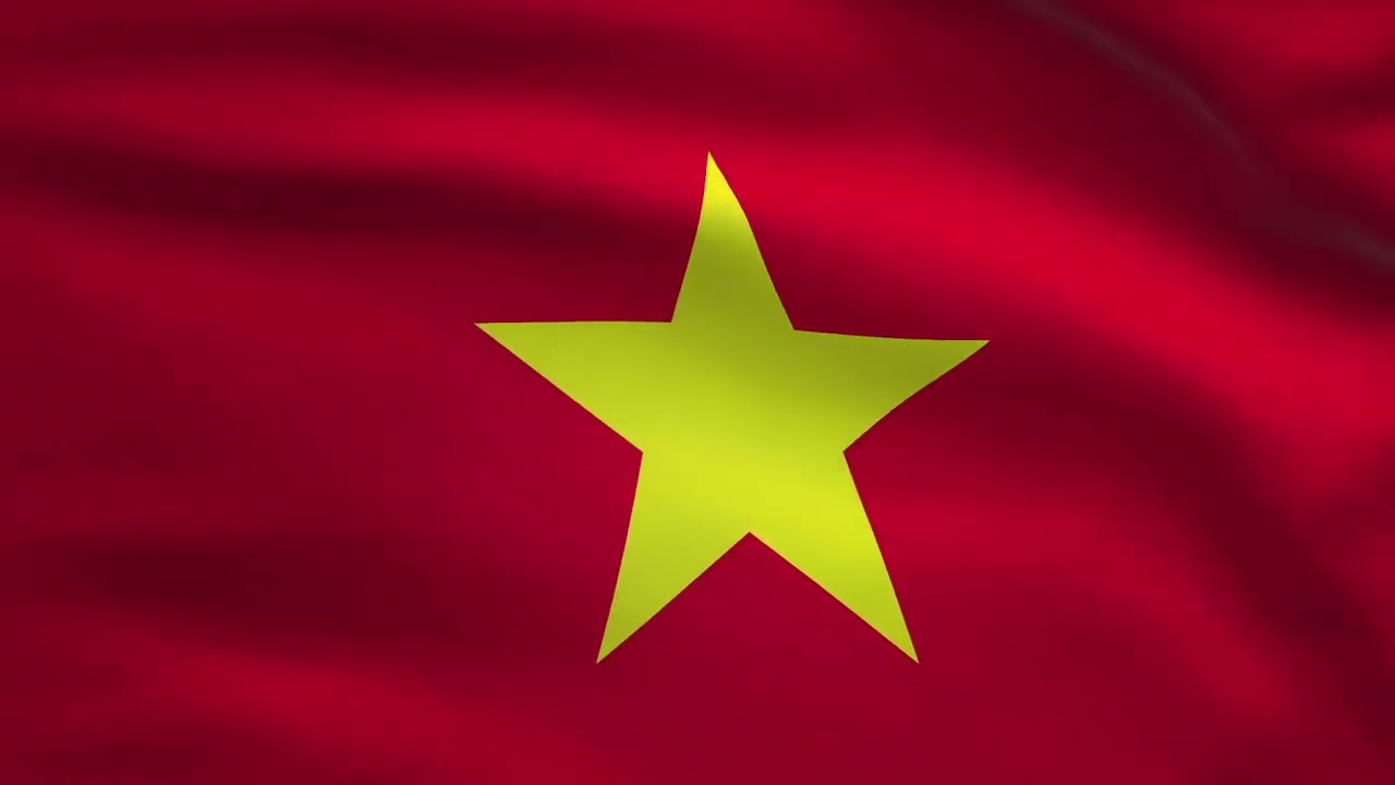 🇻🇳 Vietnam Country Flag Animation | Full HD | 10 Hours