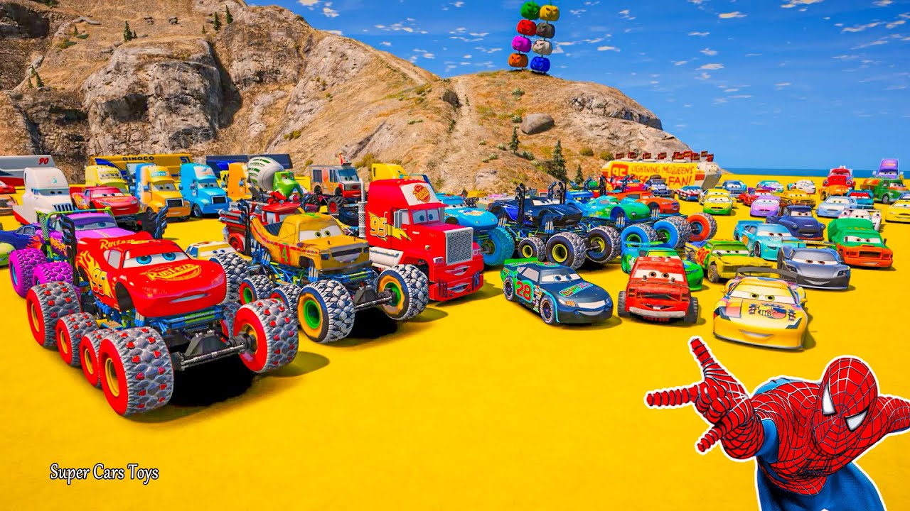 Cars Crazy McQueen High Impact Bobby Swift Miguel Camino 8x8 Mack Monster Truck All Racing Toys #123