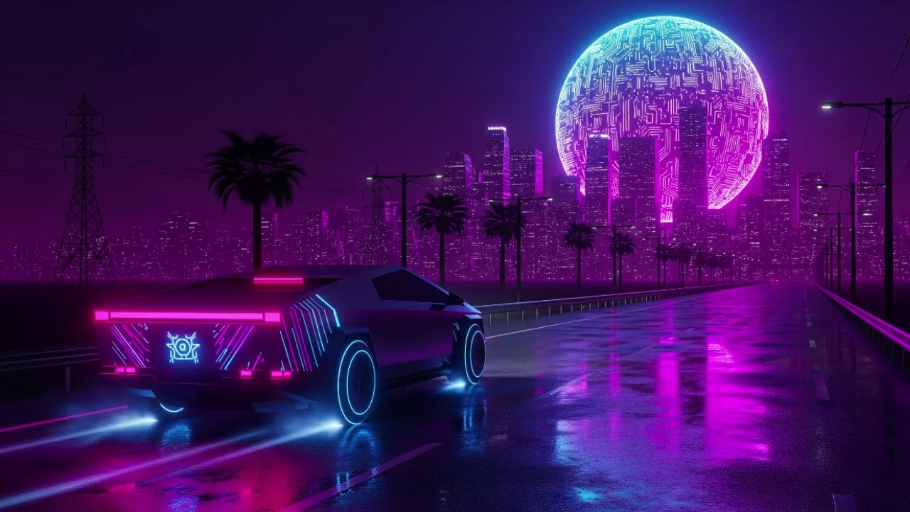AI Night Drive Mix 🌌 | Futuristic Synthwave & Chillwave Playlist for Midnight Cruising