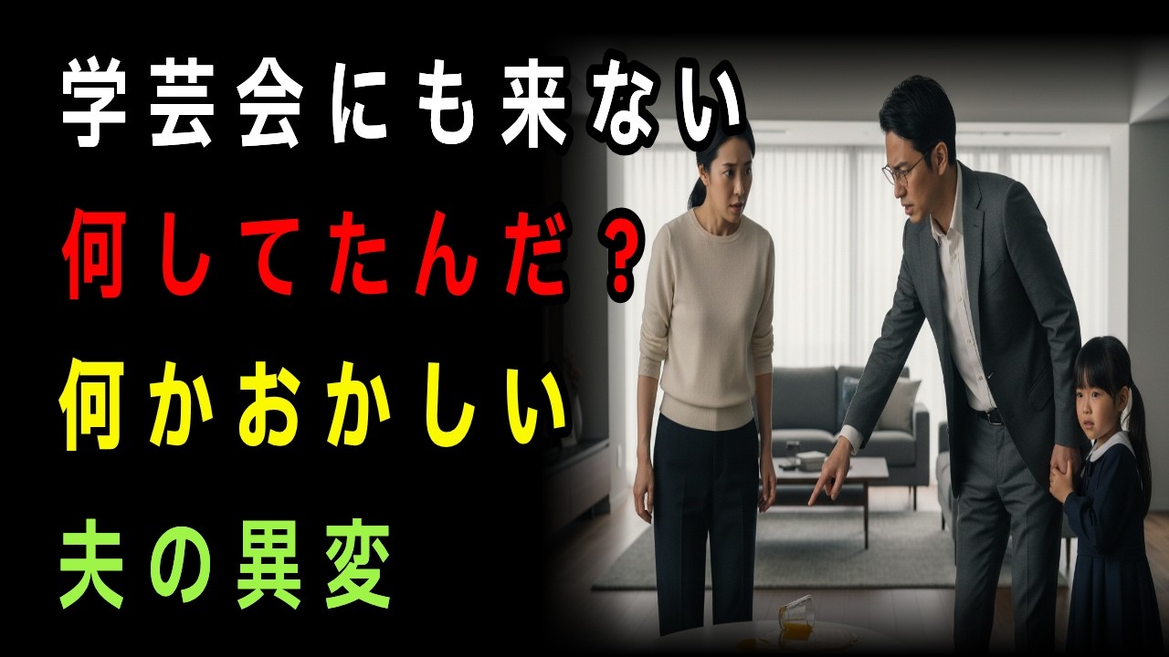 「学芸会にも来ないで何してたんだ？」そう責めた夜、私は夫の本当の異変をまだ知らなかった